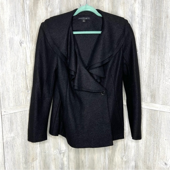 Lafayette 148 Ruffle Collar Wool Blazer - Picture 1 of 8